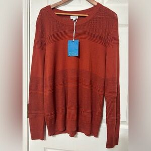 Market & Spruce Women’s Rowan Sweater Rust Textured Cotton Stitch Fix NWT XXL